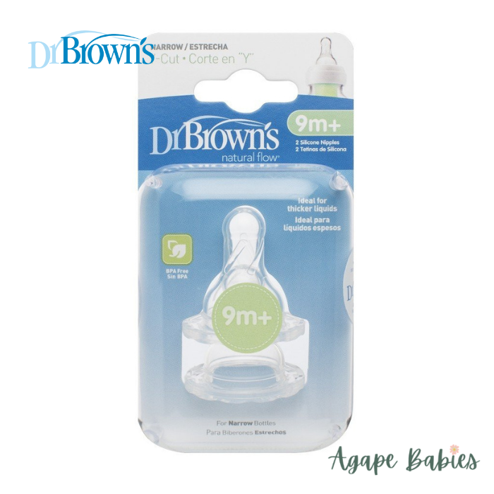 Dr. Brown's Level 4 Silicone Narrow Neck Options Nipple - 2 Pack