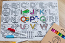 Growing Up Silicon Colouring Big Mat 40x30cm (with bag) - Alphabet(Upper Case)