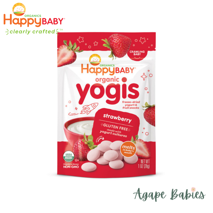 Happy Family Happy Baby Organic Yogis - Strawberry, 28 g. Exp: 11/24