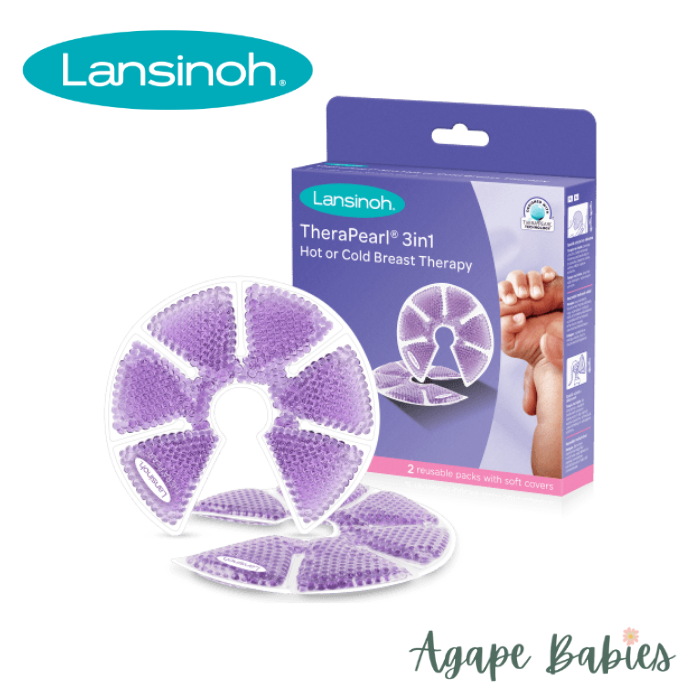 Lansinoh Therapearl 3-in-1 Breast Therapy Packs with Soft Covers - 2pk