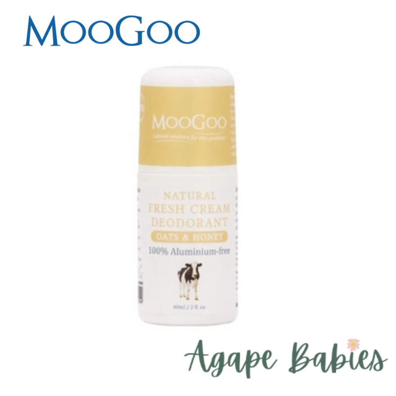 MooGoo Fresh Cream Deodorant 60g - Oats & Honey Exp: 04/26