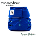 Moo Moo Kow Cloth Diaper One Size Aplix - Royal Blue