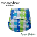 Moo Moo Kow Bamboo Cloth Diaper One Size Snap - Checkers