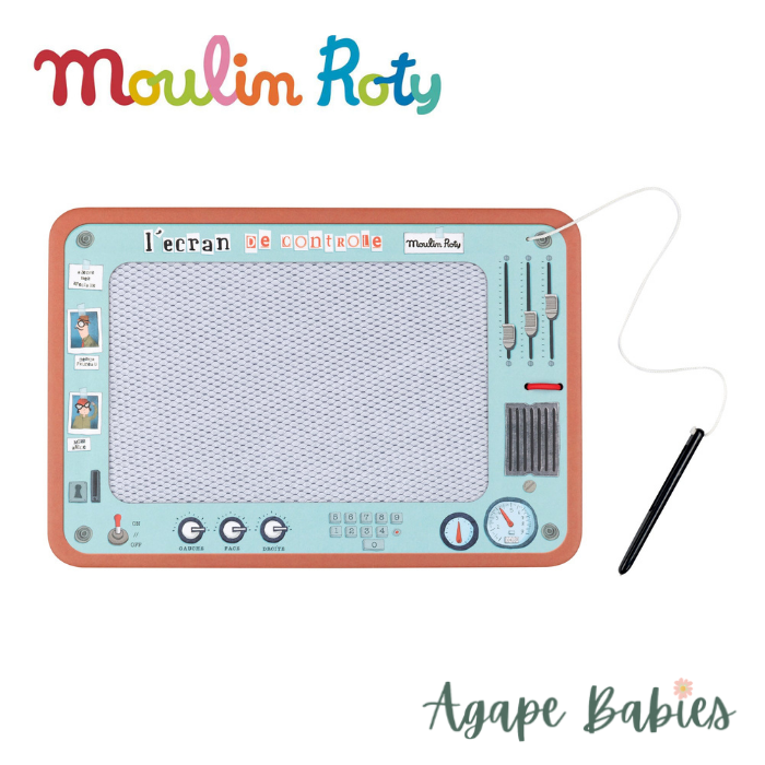 Moulin Roty Les Petites Mervellies Magnetic Erasable Drawing Screen with Stylus