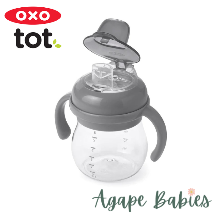 OXO Tot Grow Soft Spout Cup With Removable Handles 6oz/150ml 4m+ - Grey
