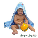 Owen Terry Hooded Towel with Washcloth Set - 100% Cotton - 5 Designs!