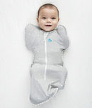 Love To Dream Swaddle UP 0.2 Tog Lite Grey (Stars Design) - New Born