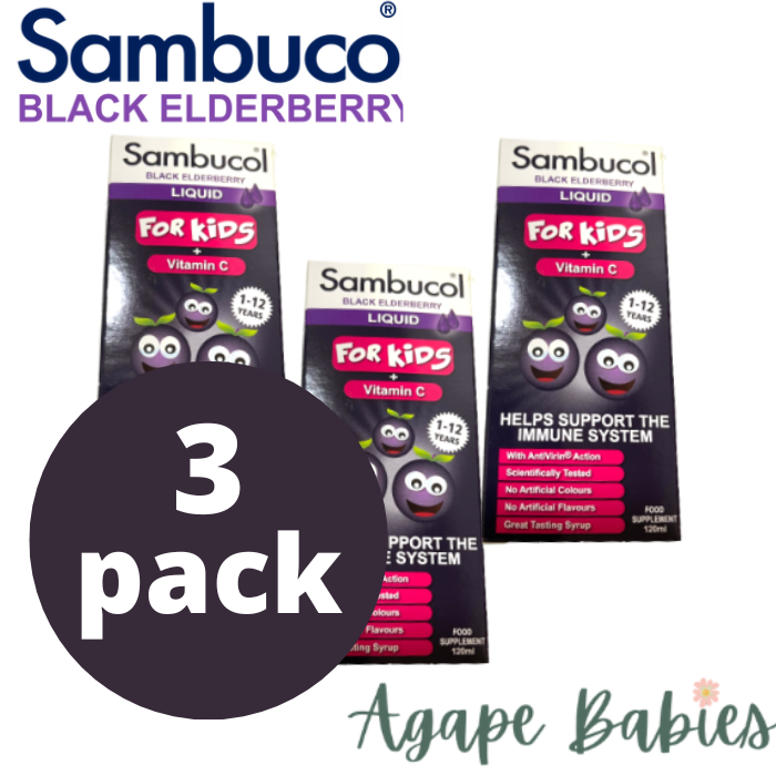 Sambucol Kids (UK Version) 120ml (BUNDLE OF 3) Exp: 09/25