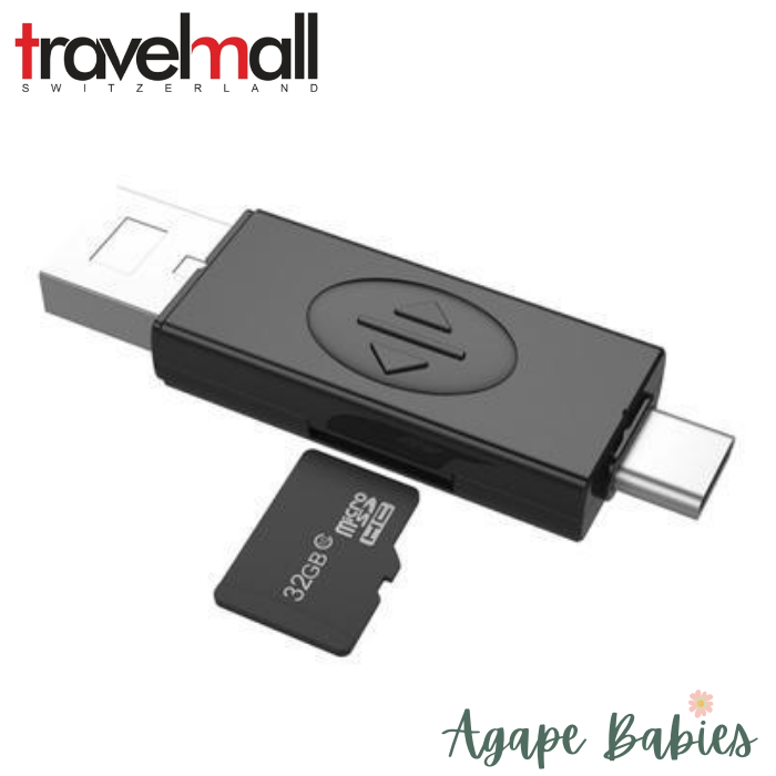 TravelMall Ultra Slim Multi-Storage SIM Card Organizer With Type C OTG Reader