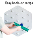 Oribel VertiPlay STEM Marble Run : Crayon Edition Ultra Fun Play Wall 6 Mat Bases