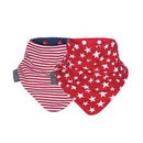 Cheeky Chompers Necker BIB Red Stars & Red Stripes