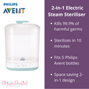 Philips Avent 2-in-1 Electric Steam Steriliser (2 Years International Warranty)