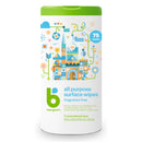 Babyganics All Purpose Wipes 75 Sheets - Fragrance Free Exp: 11/22