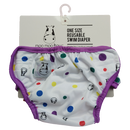 Moo Moo Kow Swim Diaper Dot Dot - Purple Border