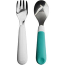 OXO Fork & Spoon Set - Aqua/Pink/Green/Orange