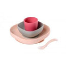 Beaba Silicone Suction Meal Set (4 pcs) - Pink