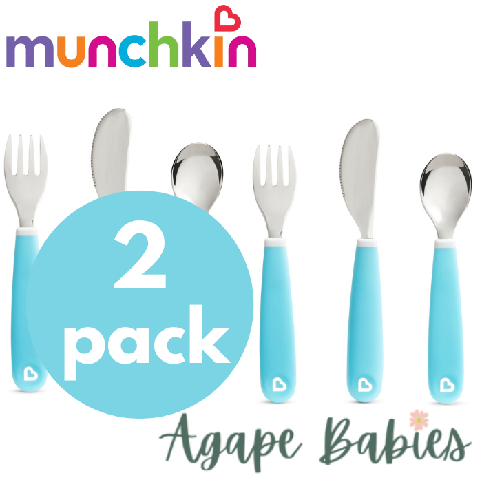 Munchkin Splash Toddler Fork Knife & Spoon Set Pink