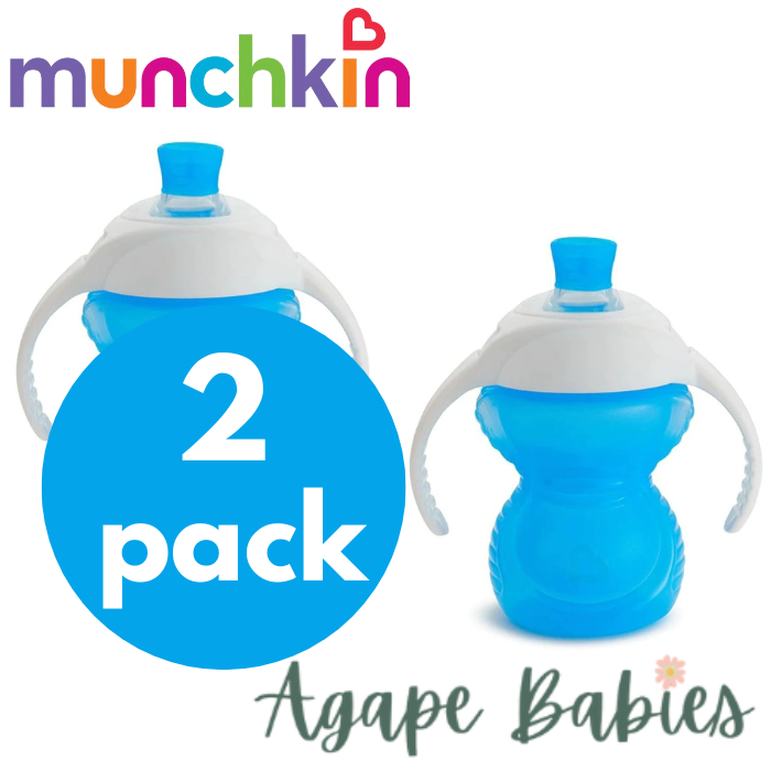 [2-Pack] Munchkin Click Lock™ Bite Proof Trainer Cup 7oz - Blue