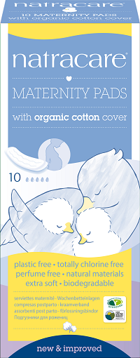 [Bundle Of 2] Natracare Maternity Pads With Organic Cotton Cover (10pcs x 2 = 20pcs)