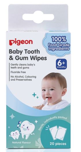 Pigeon Baby Tooth & Gum Wipes Natural 20s Exp: