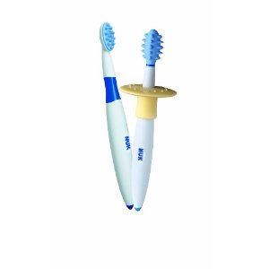 NUK Gerber Healthy Start Training Toothbrush Set 1.4oz 3-15m
