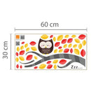 Walplus Sleeping Owl & Branch 28cm x 70cm