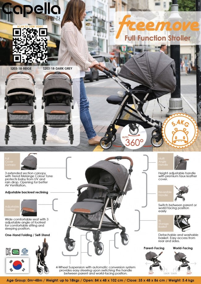 Capella freemove outlet stroller review