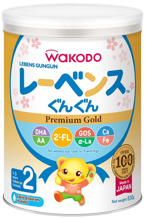 [8-Pack] Wakodo Japan Lebens 2 Premium Gold (1-3YRS) 830g