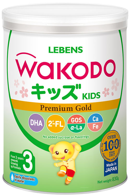 [8-Pack] Wakodo Lebens 3 Premium Gold Kids(3-6YRS) 830g