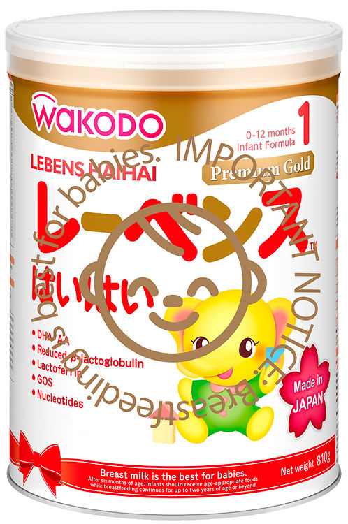 [8-Pack] Wakodo Lebens 1 Premium Gold (0-12 months) 810g