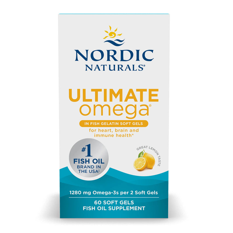 Nordic Naturals Ultimate Omega 1000 mg Fish Gelatin - Lemon, 60 sgls.