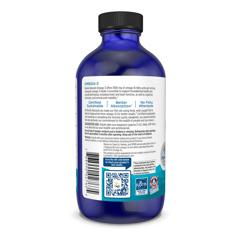 Nordic Naturals Omega-3 Liquid - Lemon, 237 ml.