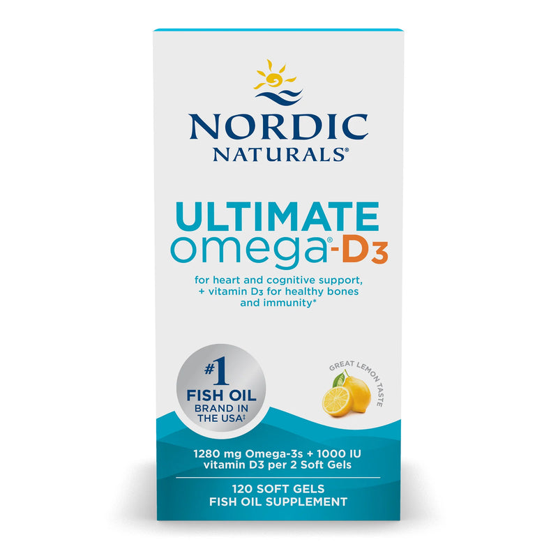 Nordic Naturals Ultimate Omega-D3 1000 mg - Lemon, 120 sgls.