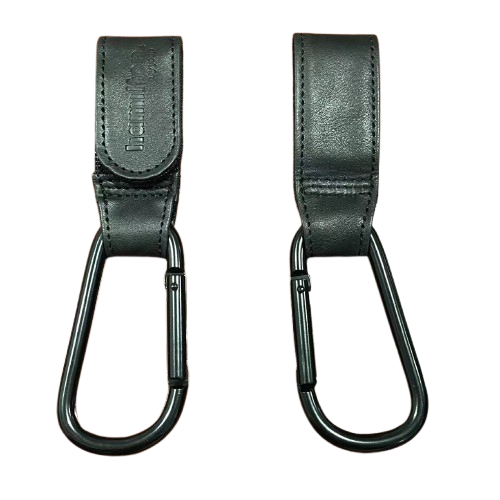 [3 Pack] Hamilton Universal Leatherette Stroller Hook, black