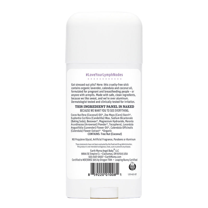 Earth Mama Organic Calming Lavender Deodorant 75g (2.75 oz)