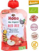 [Exp: 10/25] (Bundle of 6) Holle Organic Pouch - Red Bee - Apple with Strawberries 100g - From 8 Months