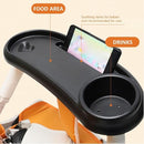 [2 Pack] Lucky baby Universal Clip On Stroller Tray (Mobile & Cup Holder)