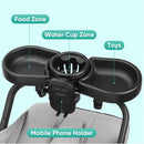Lucky Baby Universal Clip On Adjustable Stroller Tray (Mobile & Cup Holder)