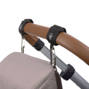 [2-Pack] Lassig Cas Stroller Hooks With Carabiner 2 Pcs - 5 Colors
