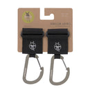 [2-Pack] Lassig Cas Stroller Hooks With Carabiner 2 Pcs - 5 Colors