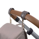 [2-Pack] Lassig Cas Stroller Hooks With Carabiner 2 Pcs - 5 Colors