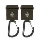 [2-Pack] Lassig Cas Stroller Hooks With Carabiner 2 Pcs - 5 Colors