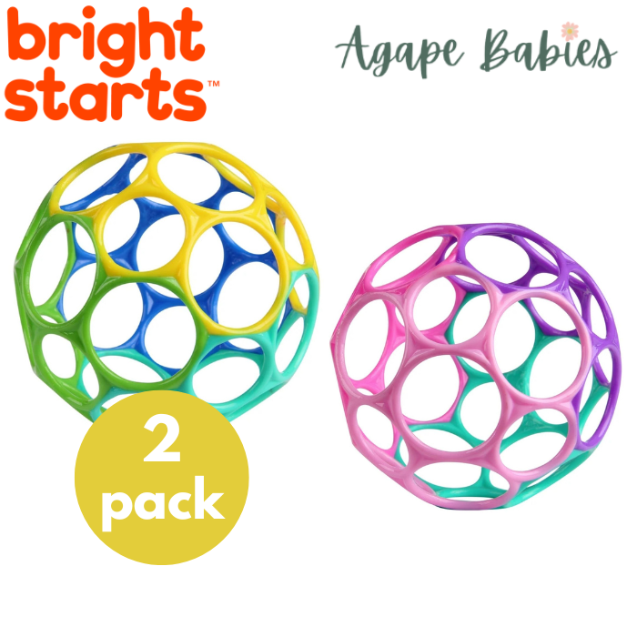 [2-Pack] Bright Starts Oball Classic Easy-Grasp Toy