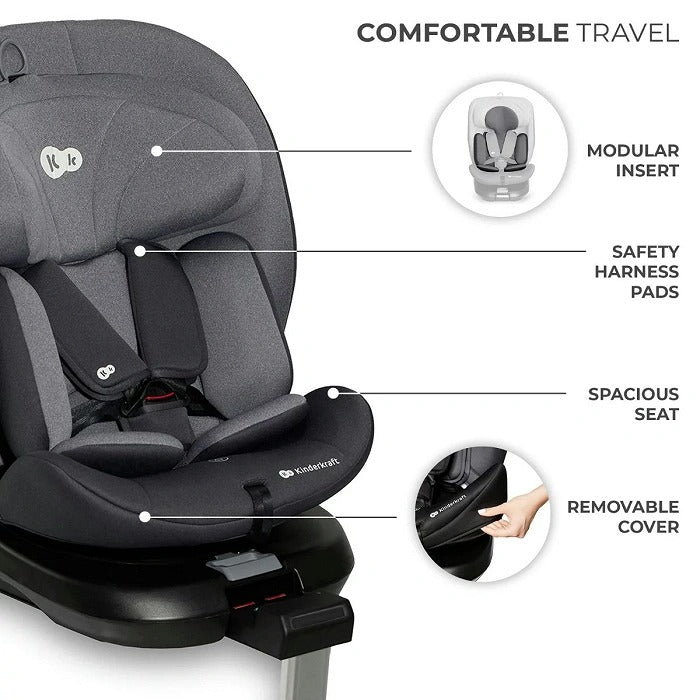 Kinderkraft Car Seat, I-360, - Grey