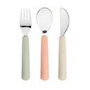 Lassig Cutlery With Silicone Handle 3 Pcs Happy Fruits - 2 Colors