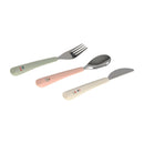 Lassig Cutlery With Silicone Handle 3 Pcs Happy Fruits - 2 Colors