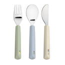Lassig Cutlery With Silicone Handle 3 Pcs Happy Fruits - 2 Colors