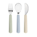Lassig Cutlery With Silicone Handle 3 Pcs Happy Fruits - 2 Colors