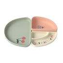 Lassig Silicone Section Dish Set 3 Pcs Happy Fruits - 2 Colors