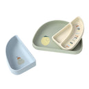 Lassig Silicone Section Dish Set 3 Pcs Happy Fruits - 2 Colors